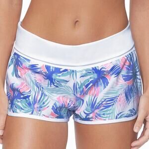 Raisins 2" Aloha Tropical Print Swim shorts white blue pink - XL